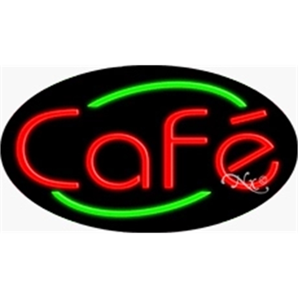 17" x 30" x 3" oval shaped, flashing neon sign; for... from ASI 30442 Above & Beyond Advertising Products / PromoAdLine