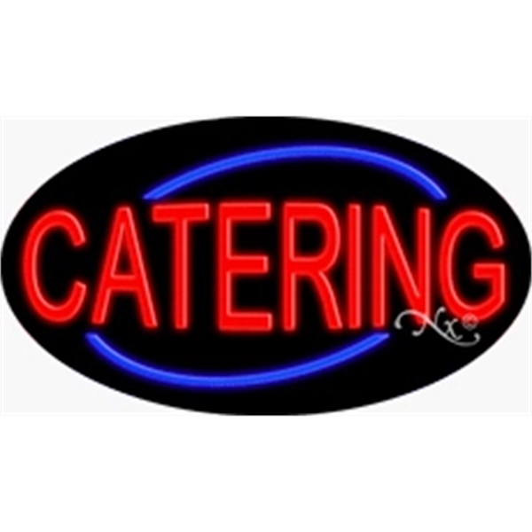 17" x 30" x 3" oval shaped, flashing neon sign; for... from ASI 30442 Above & Beyond Advertising Products / PromoAdLine