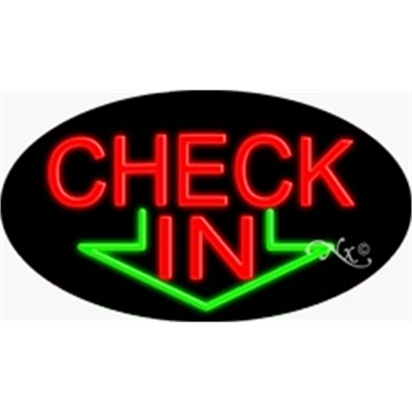 17" x 30" x 3" oval shaped, flashing neon sign; for... from ASI 30442 Above & Beyond Advertising Products / PromoAdLine