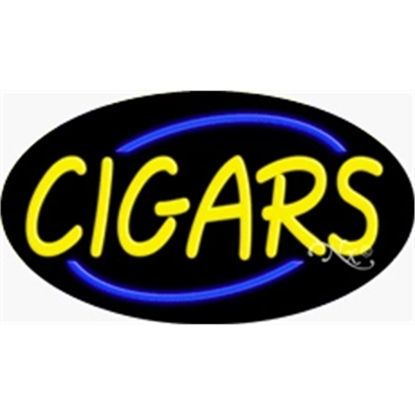 17" x 30" x 3" oval shaped, flashing neon sign; for... from ASI 30442 Above & Beyond Advertising Products / PromoAdLine