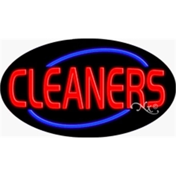 17" x 30" x 3" oval shaped, flashing neon sign; for... from ASI 30442 Above & Beyond Advertising Products / PromoAdLine