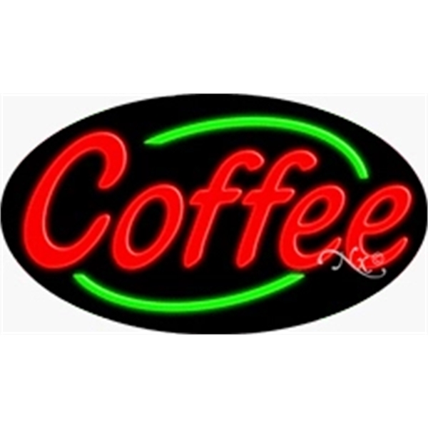 17" x 30" x 3" oval shaped, flashing neon sign; for... from ASI 30442 Above & Beyond Advertising Products / PromoAdLine