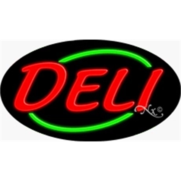 17" x 30" x 3" oval-shaped neon sign with flashing lights;... from ASI 30442 Above & Beyond Advertising Products / PromoAdLine