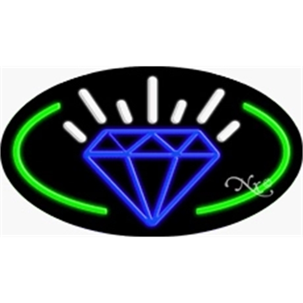 17" x 30" x 3" oval-shaped neon sign with flashing lights;... from ASI 30442 Above & Beyond Advertising Products / PromoAdLine