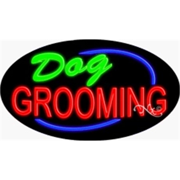 17" x 30" x 3" oval-shaped neon sign with flashing lights;... from ASI 30442 Above & Beyond Advertising Products / PromoAdLine