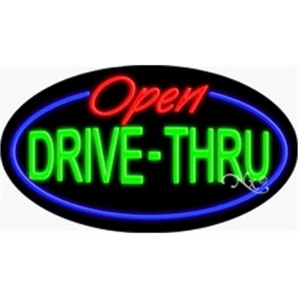 17" x 30" x 3" oval-shaped neon sign with flashing lights;... from ASI 30442 Above & Beyond Advertising Products / PromoAdLine