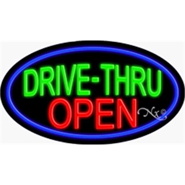 17" x 30" x 3" oval-shaped neon sign with flashing lights;... from ASI 30442 Above & Beyond Advertising Products / PromoAdLine