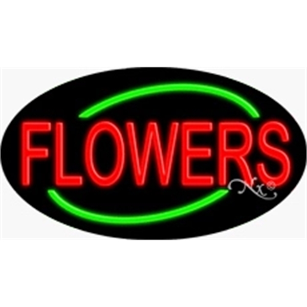 17" x 30" x 3" oval-shaped neon sign with flashing lights;... from ASI 30442 Above & Beyond Advertising Products / PromoAdLine