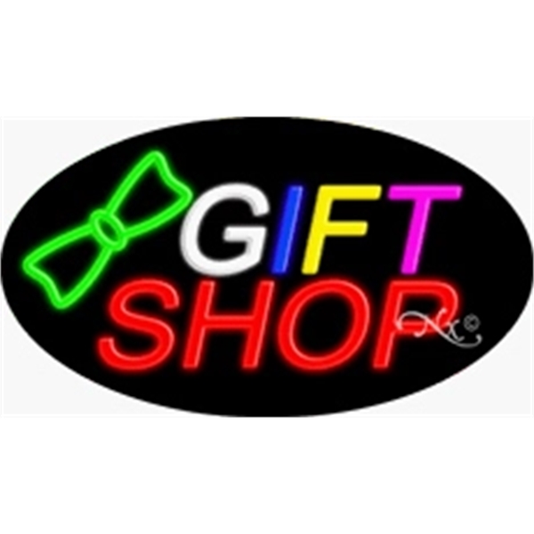 17" x 30" x 3" oval-shaped neon sign with flashing lights;... from ASI 30442 Above & Beyond Advertising Products / PromoAdLine