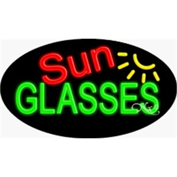 17" x 30" x 3" oval-shaped neon sign with flashing lights;... from ASI 30442 Above & Beyond Advertising Products / PromoAdLine