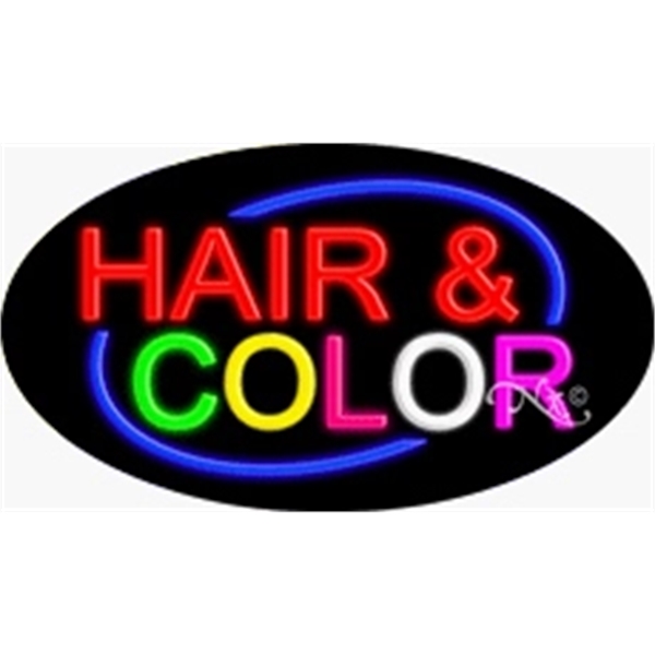 17" x 30" x 3" oval-shaped neon sign with flashing lights;... from ASI 30442 Above & Beyond Advertising Products / PromoAdLine