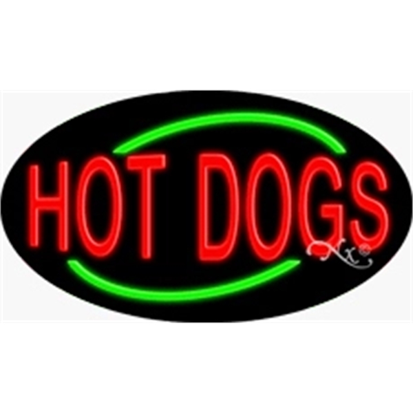 17" x 30" x 3" oval-shaped neon sign with flashing lights;... from ASI 30442 Above & Beyond Advertising Products / PromoAdLine