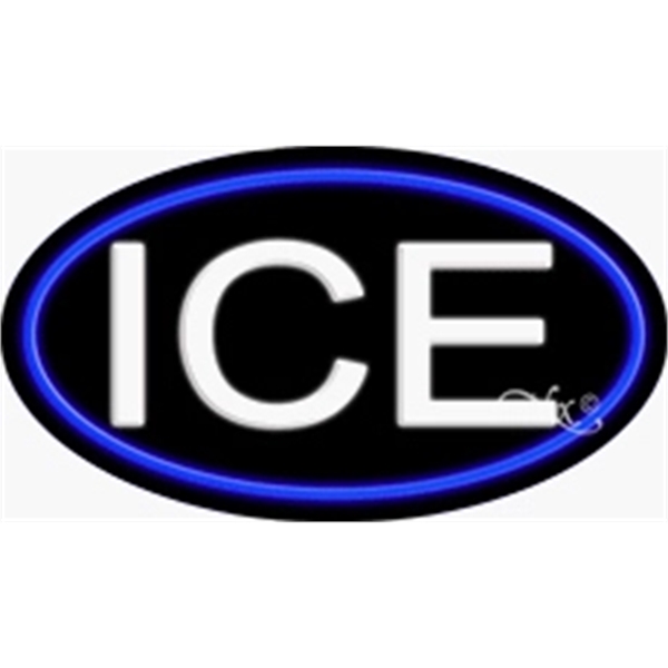 17" x 30" x 3" oval-shaped neon sign with flashing lights;... from ASI 30442 Above & Beyond Advertising Products / PromoAdLine