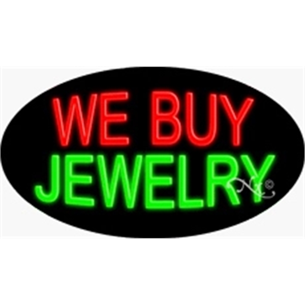 17" x 30" x 3" oval-shaped neon sign with flashing lights;... from ASI 30442 Above & Beyond Advertising Products / PromoAdLine