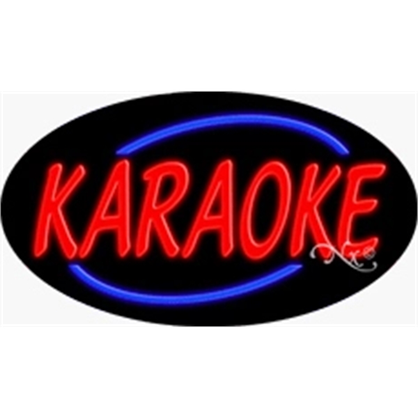 17" x 30" x 3" oval-shaped neon sign with flashing lights;... from ASI 30442 Above & Beyond Advertising Products / PromoAdLine