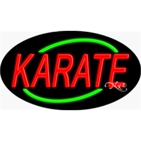 17" x 30" x 3" oval-shaped neon sign with flashing lights;... from ASI 30442 Above & Beyond Advertising Products / PromoAdLine