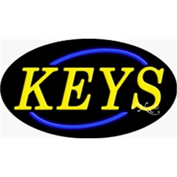 17" x 30" x 3" oval-shaped neon sign with flashing lights;... from ASI 30442 Above & Beyond Advertising Products / PromoAdLine