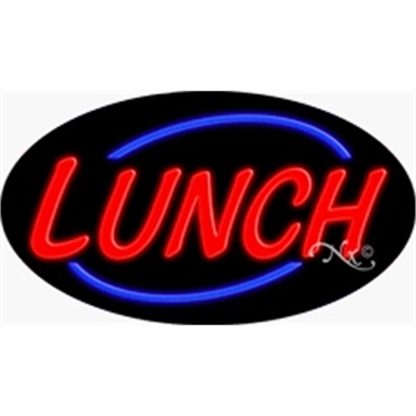 17" x 30" x 3" oval-shaped neon sign with flashing lights;... from ASI 30442 Above & Beyond Advertising Products / PromoAdLine