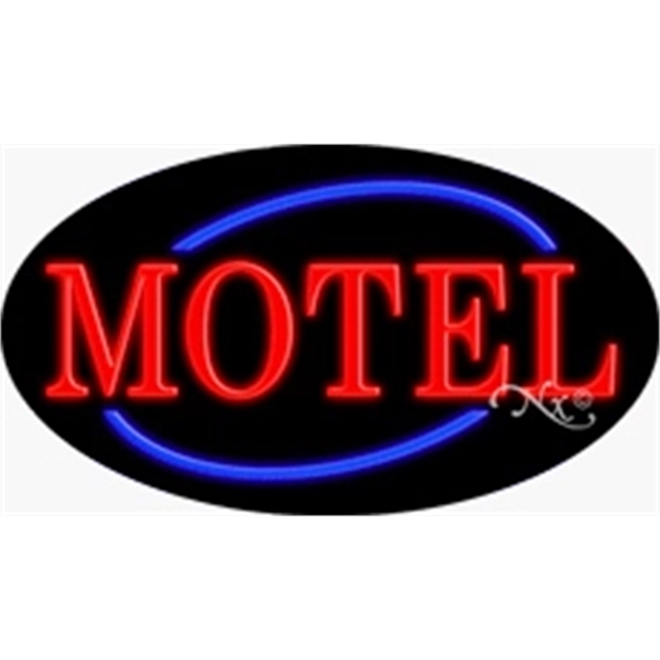 17" x 30" x 3" oval-shaped neon sign with flashing lights;... from ASI 30442 Above & Beyond Advertising Products / PromoAdLine