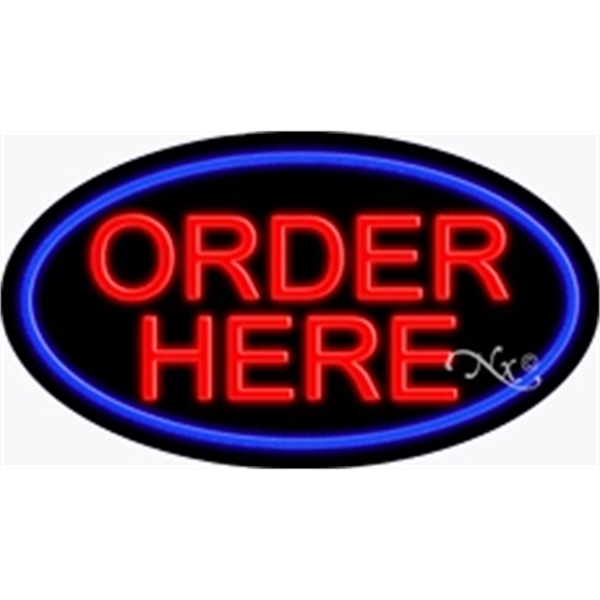 17" x 30" x 3" oval-shaped neon sign with flashing lights;... from ASI 30442 Above & Beyond Advertising Products / PromoAdLine