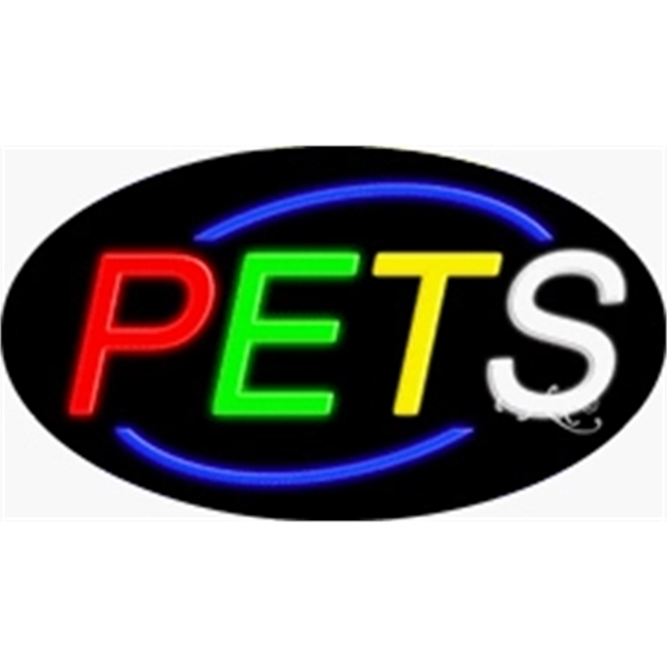 17" x 30" x 3" oval-shaped neon sign with flashing lights;... from ASI 30442 Above & Beyond Advertising Products / PromoAdLine