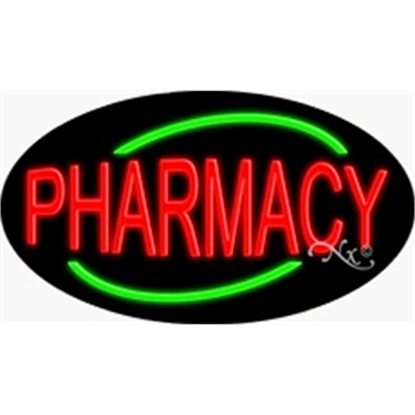 17" x 30" x 3" oval-shaped neon sign with flashing lights;... from ASI 30442 Above & Beyond Advertising Products / PromoAdLine