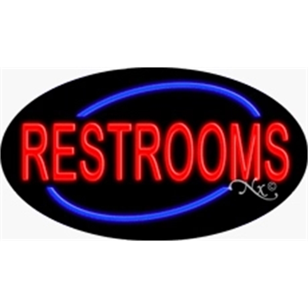 17" x 30" x 3" oval-shaped neon sign with flashing lights;... from ASI 30442 Above & Beyond Advertising Products / PromoAdLine