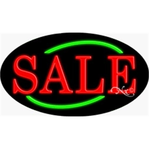 17" x 30" x 3" oval-shaped neon sign with flashing lights;... from ASI 30442 Above & Beyond Advertising Products / PromoAdLine