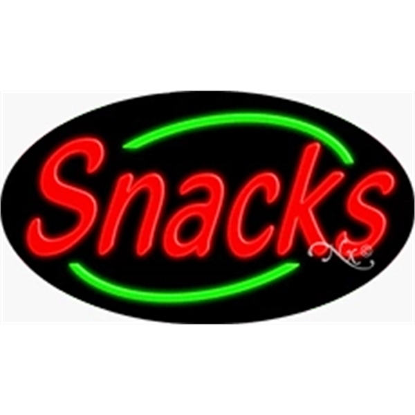 17" x 30" x 3" oval-shaped neon sign with flashing lights;... from ASI 30442 Above & Beyond Advertising Products / PromoAdLine