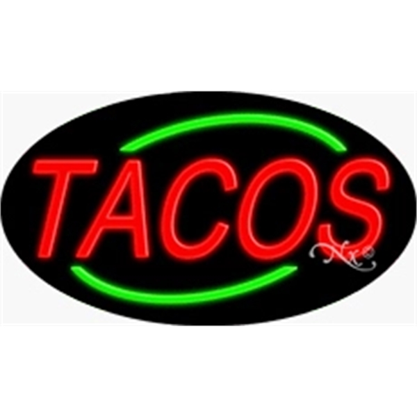 17" x 30" x 3" oval-shaped neon sign with flashing lights;... from ASI 30442 Above & Beyond Advertising Products / PromoAdLine