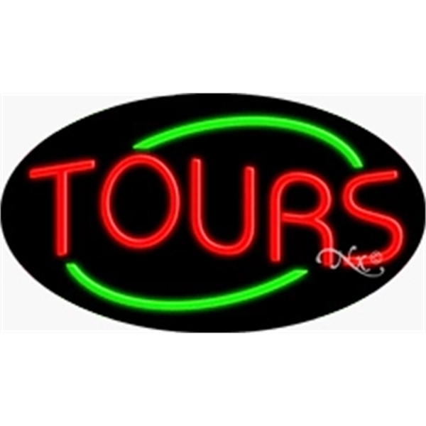 17" x 30" x 3" oval-shaped neon sign with flashing lights;... from ASI 30442 Above & Beyond Advertising Products / PromoAdLine