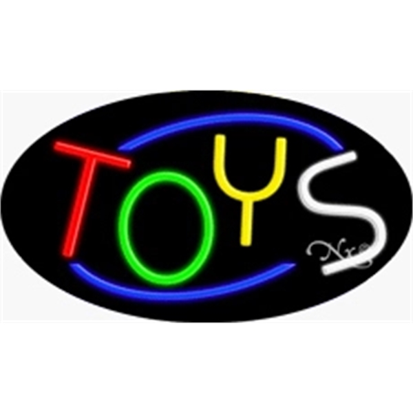 17" x 30" x 3" oval-shaped neon sign with flashing lights;... from ASI 30442 Above & Beyond Advertising Products / PromoAdLine