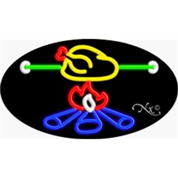 17" x 30" x 3" oval-shaped neon sign with flashing lights;... from ASI 30442 Above & Beyond Advertising Products / PromoAdLine