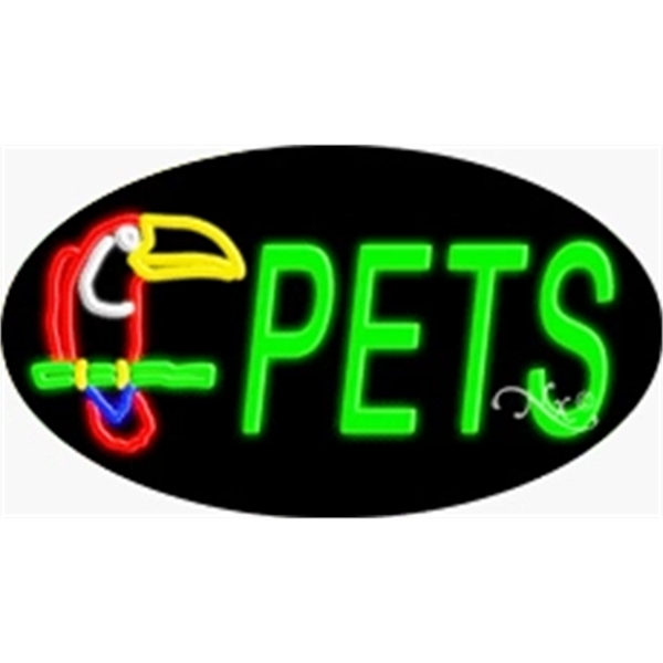 17" x 30" x 3" oval-shaped neon sign with flashing lights;... from ASI 30442 Above & Beyond Advertising Products / PromoAdLine