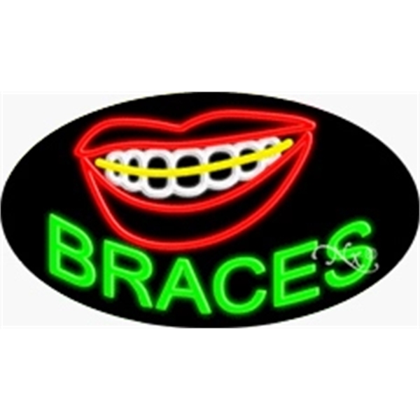 17" x 30" x 3" oval-shaped neon sign with flashing lights;... from ASI 30442 Above & Beyond Advertising Products / PromoAdLine