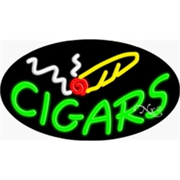 17" x 30" x 3" oval-shaped neon sign with flashing lights;... from ASI 30442 Above & Beyond Advertising Products / PromoAdLine