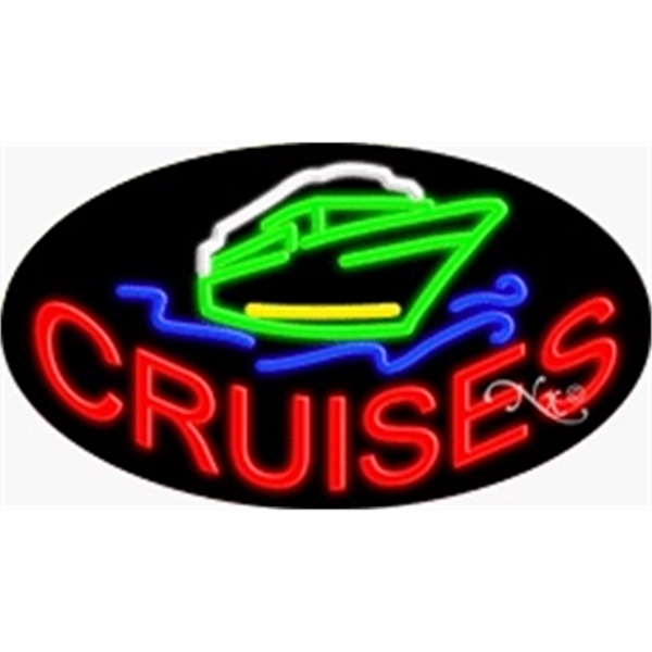 17" x 30" x 3" oval-shaped neon sign with flashing lights;... from ASI 30442 Above & Beyond Advertising Products / PromoAdLine