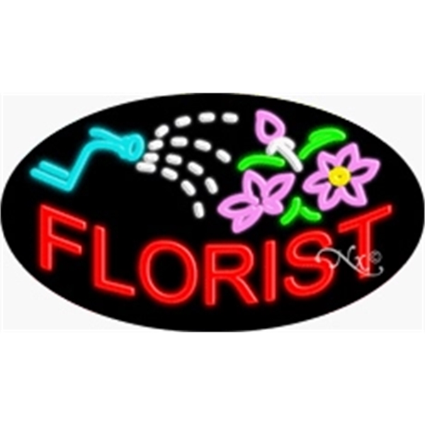 17" x 30" x 3" oval-shaped neon sign with flashing lights;... from ASI 30442 Above & Beyond Advertising Products / PromoAdLine