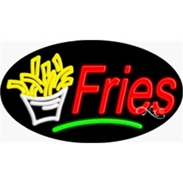 17" x 30" x 3" oval-shaped neon sign with flashing lights;... from ASI 30442 Above & Beyond Advertising Products / PromoAdLine