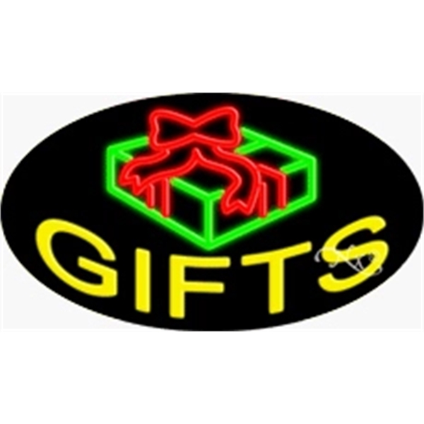 17" x 30" x 3" oval-shaped neon sign with flashing lights;... from ASI 30442 Above & Beyond Advertising Products / PromoAdLine