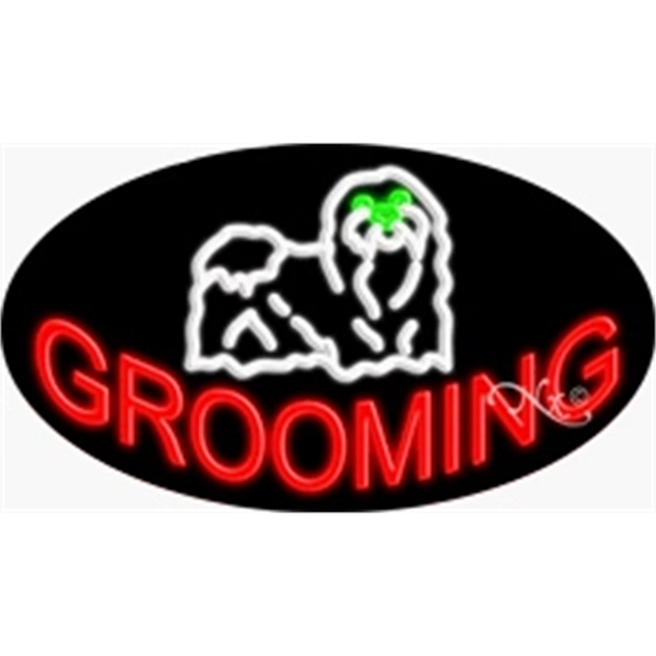 17" x 30" x 3" oval-shaped neon sign with flashing lights;... from ASI 30442 Above & Beyond Advertising Products / PromoAdLine