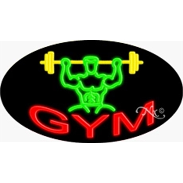 17" x 30" x 3" oval-shaped neon sign with flashing lights;... from ASI 30442 Above & Beyond Advertising Products / PromoAdLine