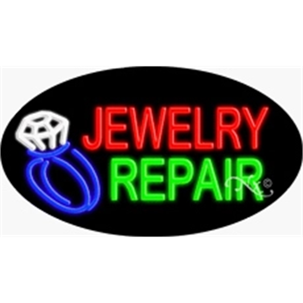 17" x 30" x 3" oval-shaped neon sign with flashing lights;... from ASI 30442 Above & Beyond Advertising Products / PromoAdLine