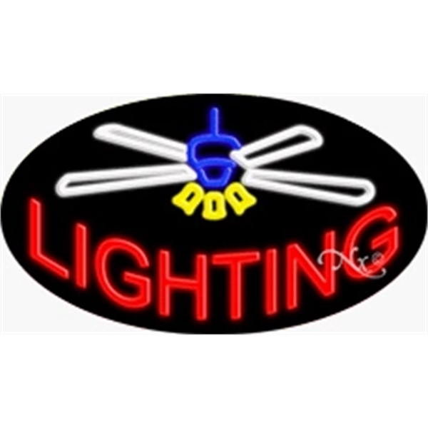 17" x 30" x 3" oval-shaped neon sign with flashing lights;... from ASI 30442 Above & Beyond Advertising Products / PromoAdLine