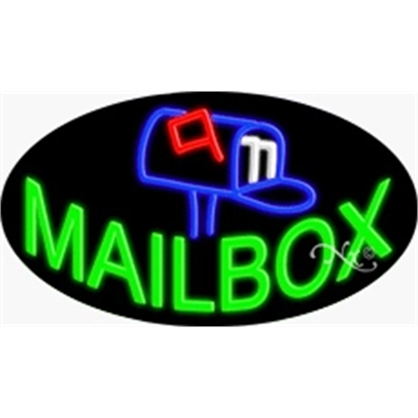 17" x 30" x 3" oval-shaped neon sign with flashing lights;... from ASI 30442 Above & Beyond Advertising Products / PromoAdLine