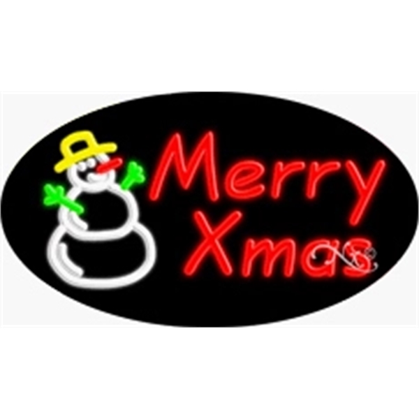 17" x 30" x 3" oval-shaped neon sign with flashing lights;... from ASI 30442 Above & Beyond Advertising Products / PromoAdLine