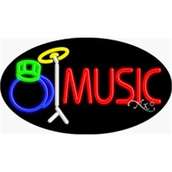 17" x 30" x 3" oval-shaped neon sign with flashing lights;... from ASI 30442 Above & Beyond Advertising Products / PromoAdLine