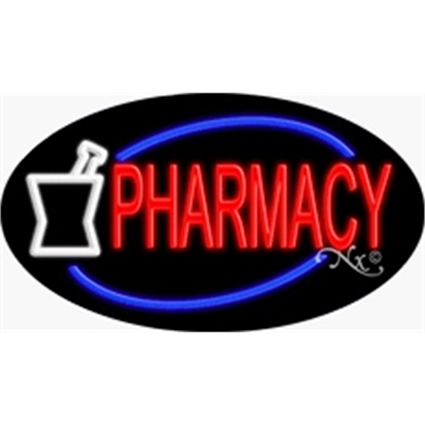 17" x 30" x 3" oval-shaped neon sign with flashing lights;... from ASI 30442 Above & Beyond Advertising Products / PromoAdLine