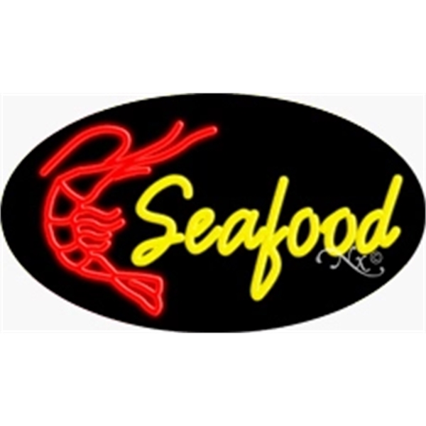 17" x 30" x 3" oval-shaped neon sign with flashing lights;... from ASI 30442 Above & Beyond Advertising Products / PromoAdLine