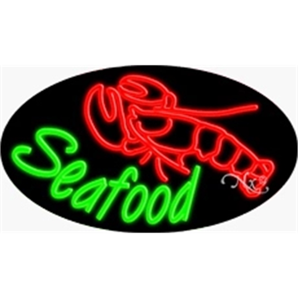 17" x 30" x 3" oval-shaped neon sign with flashing lights;... from ASI 30442 Above & Beyond Advertising Products / PromoAdLine
